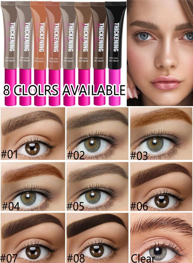 LYSdefeu Waterproof Tinted Brow Gel Kit-Rich Auburn Thickening Eyebrow Mascara Gel & Clear Setting Brow Glue,Brow Lift Fast Sculpt,Long Lasting Eye Makeup for Women,Light Medium Dark Brown With Tool-Set04 - Image 3